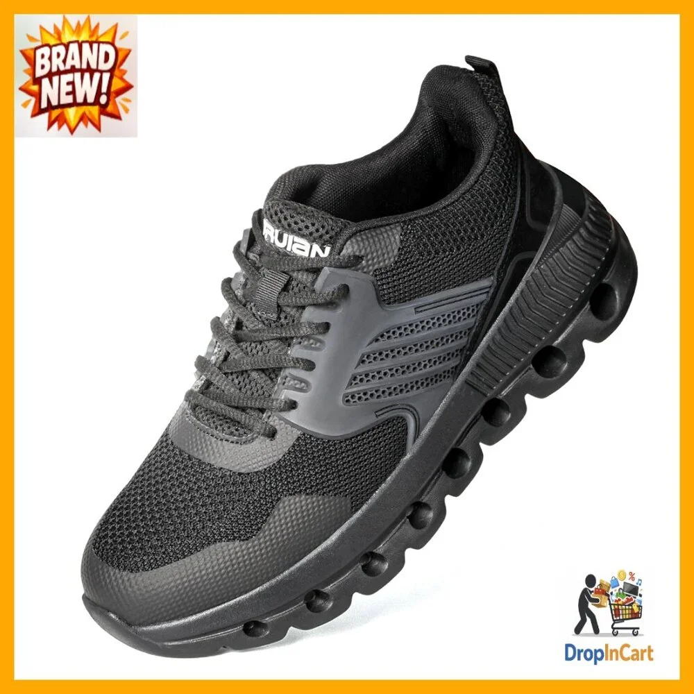 Steel Toe Sneakers Lightweight Safety Shoes Ergonomic Design Breathable Work